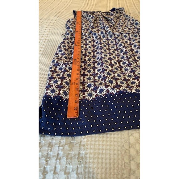 Mystic Dress Plus Size XL Navy Cream Pattern Sleeveless Rounded Neckline Pockets - Picture 11 of 12